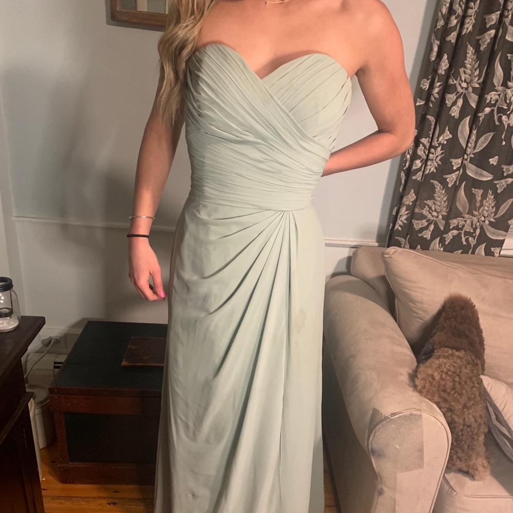 Sage Green Bridesmaid Dress full length